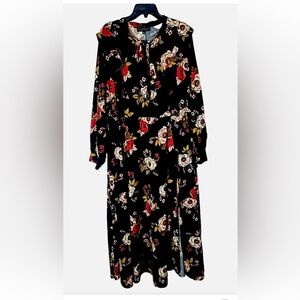Black floral boho maxi, Eloquii, 20